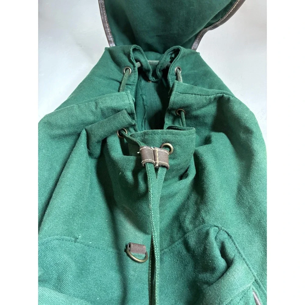Vintage Mickey Disney Green Canvas Corduroy Backpack Embroidered 90s Y2K READ